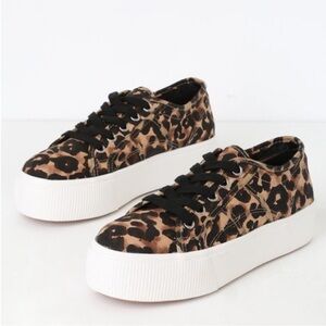 Steve Madden Emmi Leopard Print Platform Sneakers